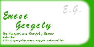 emese gergely business card